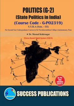 State Politics in India (G-2)(S.Y.B.AS.P. CollegeSem.-III)