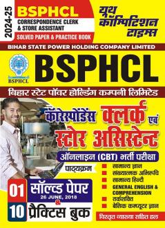 2024-25 BSPHCL Clerk/Store Assistant Solved Papers and Practice Book 224 450.