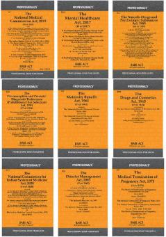 Important Medical Laws combo of 9 important dealing with Medical and Drugs Laws