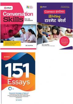 Correct English Writing Target Course Conversation Skills for All Occasions and 151 Essay (Combo Set of 3 Books)