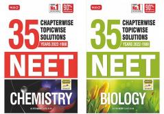 MTG 35 Years NEET Previous Year Solved Question Papers with NEET Chapterwise Topicwise Solutions - NEET 2023 Preparation Books Set of 2 Books NTA Neet 35 Years Questions Chemistry Biology