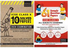 Oswal - Gurukul ICSE 10 Years Solved Papers and 61 Sample Question Papers Bundle for Class 10 Exam 2024 (Set of 2)
