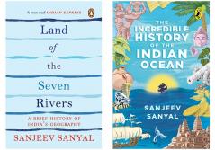 THE INCREDIBLE HISTORY OF THE INDIAN OCEAN & Land of the Seven Rivers-PB: A Brief History of India's Geography  (SET OF 2 BOOKS)