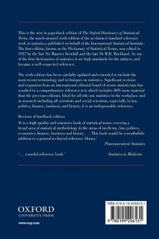 The Oxford Dictionary of Statistical Terms