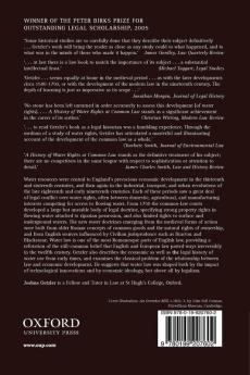 A History of Water Rights at Common Law