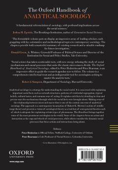The Oxford Handbook of Analytical Sociology