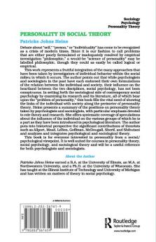 Personality in Social Theory