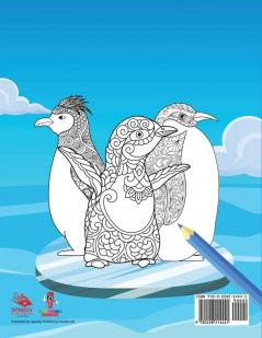 Eine gefrorene Welt: Erwachsene Pinguine Buchausgabe Färbung