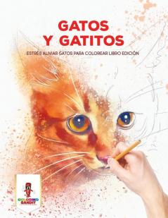 Gatos Y Gatitos: Estrés Aliviar Gatos Para Colorear Libro Edición