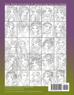 Fantasy Dolls Vol.1 Coloring Book Line Art