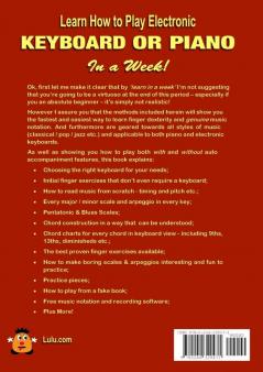 Learn How to Play Electronic Keyboard or Piano In a Week!