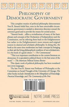 Philosophy of Democratic Government (Charles R. Walgreen Foundation Lectures)