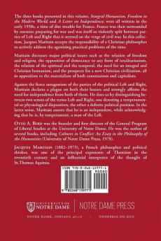 Integral Humanism Freedom in the Modern World and A Letter on Independence Revised Edition