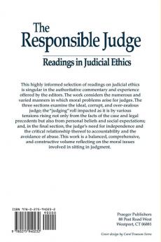 The Responsible Judge: Readings in Judicial Ethics (331)