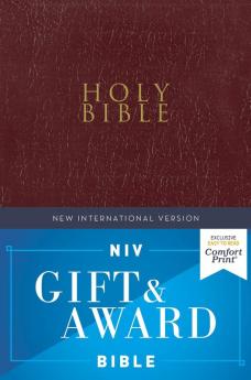 NIV, GIFT AND AWARD BIBLE, LEATHER-LOOK, BURGUNDY, RED LETTE