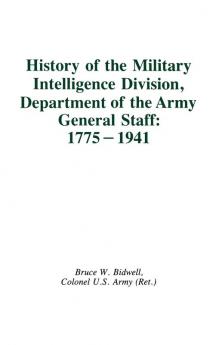 History of the Military Intelligence Division Department of the Army General Staff