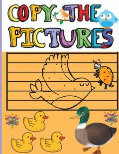 Copy the Pictures: Amazing Activity Book for Kids Copy the Picture for Boys and Girls Great Coloring Gift Book for Birds Lovers