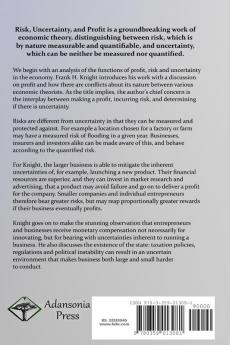 Risk Uncertainty and Profit