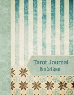Tarot Journal Three Card Spread - Sage Stripe