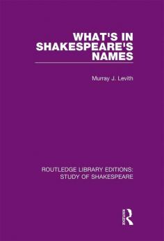 What's in Shakespeare's Names