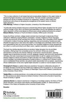 Decolonising African Higher Education
