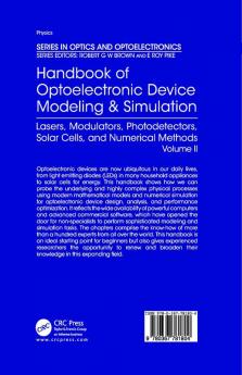 Handbook of Optoelectronic Device Modeling and Simulation
