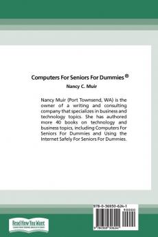 Computers For Seniors For Dummies 5th Edition (16pt Large Print Edition)