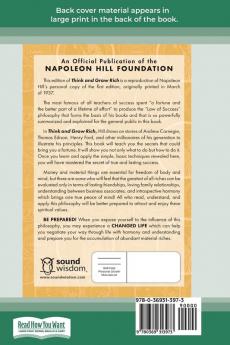 Think and Grow Rich: The Original an Official Publication of The Napoleon Hill Foundation (16pt Large Print Edition)