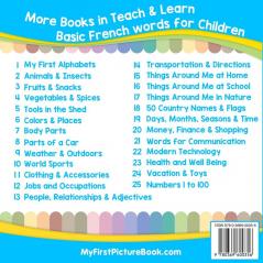My First French Alphabets Picture Book with English Translations: Bilingual Early Learning & Easy Teaching French Books for Kids: 1 (Teach & Learn Basic French Words for Children)