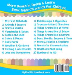 My First Gujarati Alphabets Picture Book with English Translations