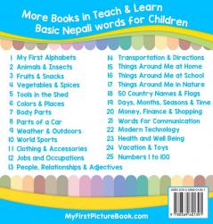 My First Nepali Alphabets Picture Book with English Translations