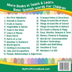 My First Spanish Things Around Me at School Picture Book with English Translations: Bilingual Early Learning & Easy Teaching Spanish Books for Kids: 16 (Teach & Learn Basic Spanish Words for Children)