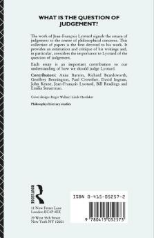 Judging Lyotard