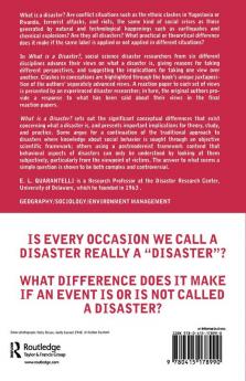 What is a Disaster?