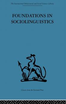 Foundations in Sociolinguistics