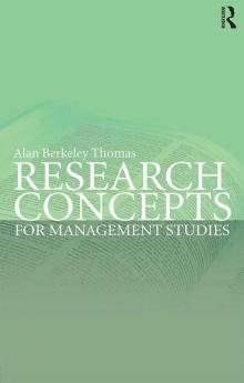 Research Concepts for Management Studies