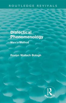 Dialectical Phenomenolgy (Routledge Revivals)