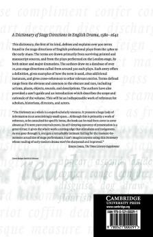 A Dictionary of Stage Directions in English Drama 1580-1642