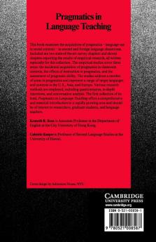 Pragmatics in Language Teaching