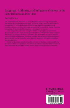 Language Authority and Indigenous History in the Comentarios Reales de Los Incas