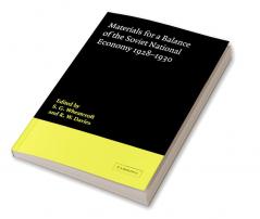 Materials for a Balance of the Soviet National Economy 1928 1930