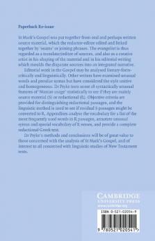 Redactional Style in the Marcan Gospel