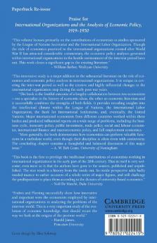 International Organizations and the Analysis of Economic Policy 1919 1950