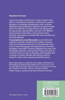 Computational Lexical Semantics