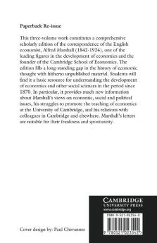 The Correspondence of Alfred Marshall Economist