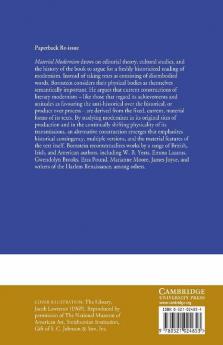 Material Modernism
