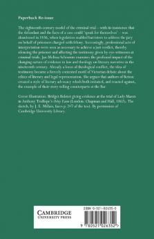 Testimony and Advocacy in Victorian Law Literature and Theology