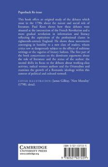 The Crisis of Literature in the 1790s