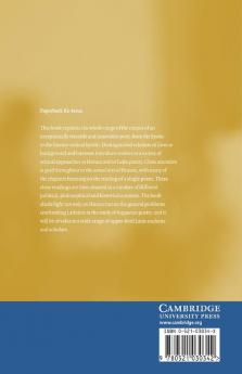 Traditions and Contexts in the Poetry of Horace