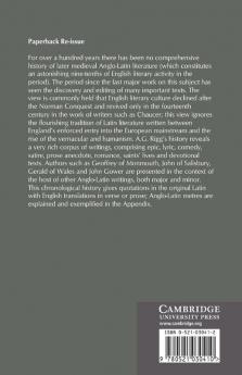 A History of Anglo-Latin Literature 1066 1422